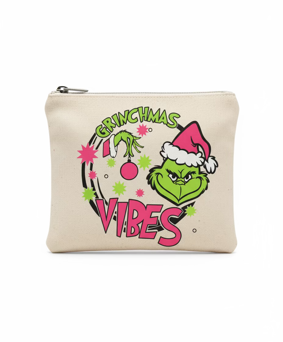 Grinchmas vibes pouch