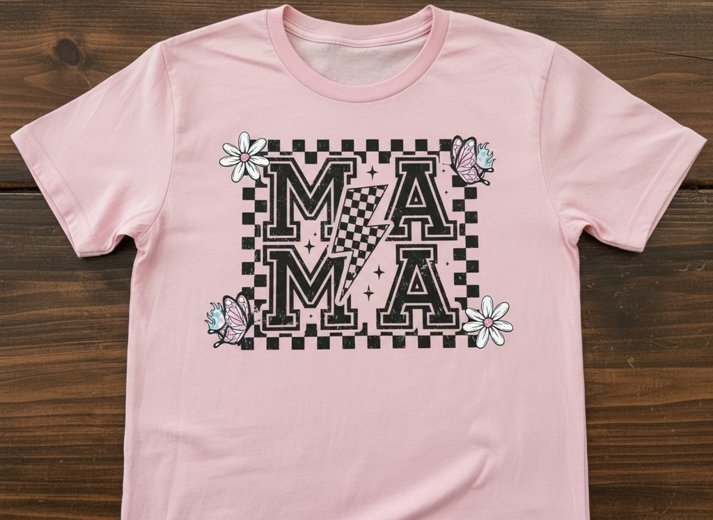 Mama with lighting bolt and butterfly