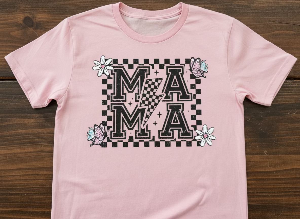 Mama with lighting bolt and butterfly