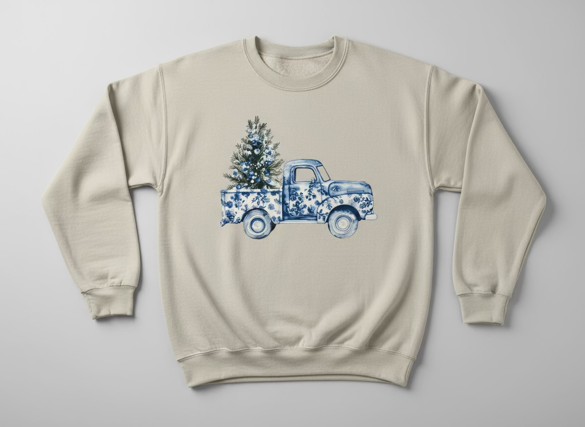 Blue Christmas truck