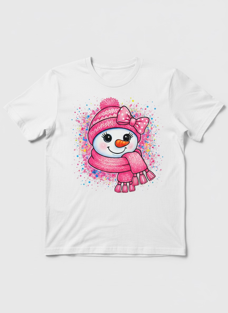 Pink snowman